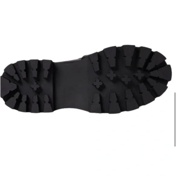 NWOT Abercrombie & Fitch Pamela chunky platform loafers in black Size 8.5 - Picture 7 of 13